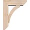 Ekena Millwork Thorton Slat Smooth Bracket w/ Offset Brace, Douglas Fir, 5 1/2"W x 16"D x 20"H BKT0604X16X20THR06SDF - alternate 2